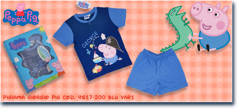George Pig cod. 4s17-200 Blu Var1. Prezzo al pubblico  19,15.