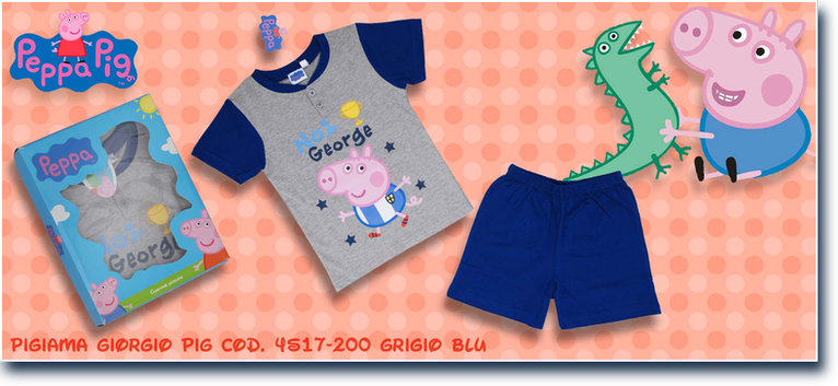 George Pig cod. 4s17-200 Grigio Blu. Prezzo al pubblico  19,15.