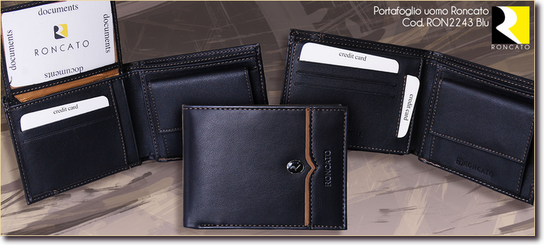Roncato 412822 Portafoglio Uomo Nero - Borse Portafogli Uomo 34,90 €