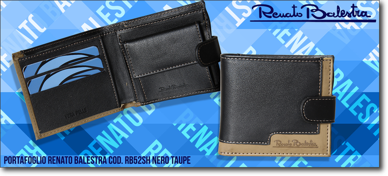 Renato Balestra - cod. RB52SH nero-taupe. Prezzo al pubblico  18,15.