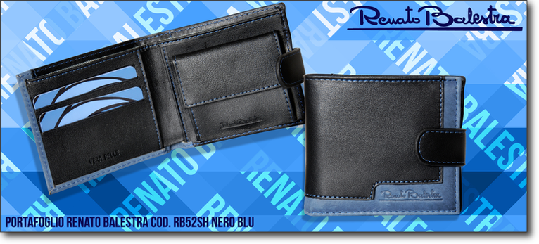 Renato Balestra - cod. RB52SH nero-blu. Prezzo al pubblico  18,15.