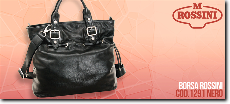 Rossini borsa in pelle - R1291 nero. Prezzo al pubblico  101,00.