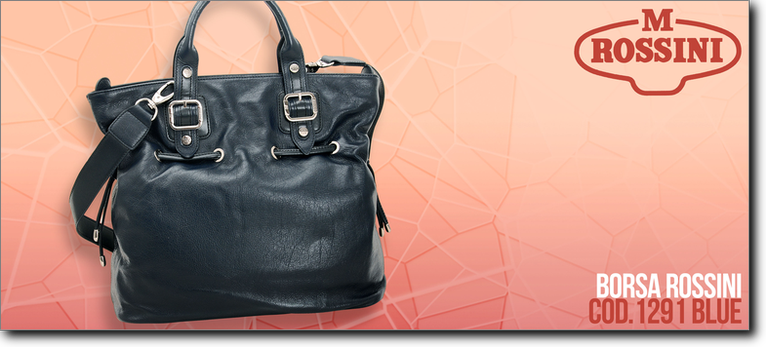Rossini borsa in pelle - R1291 blue. Prezzo al pubblico  101,00.