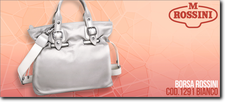 Rossini borsa in pelle - R1291 bianco. Prezzo al pubblico  101,00.