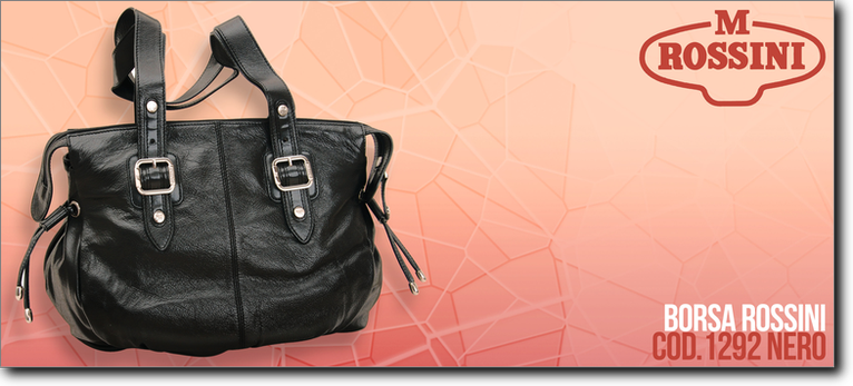Rossini borsa in pelle - R1292 nero. Prezzo al pubblico  98,60.