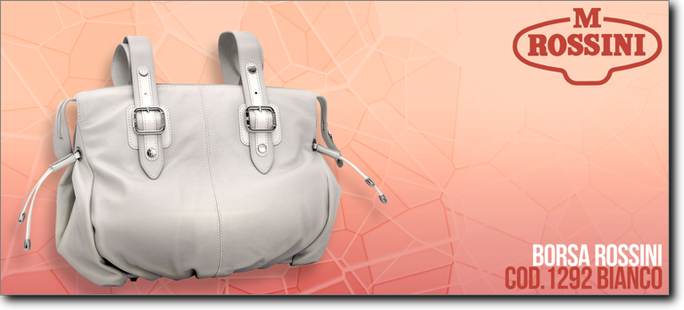 Rossini borsa in pelle - R1292 bianco. Prezzo al pubblico  98,60.
