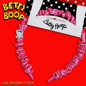 Betty Boop cerchietto cod. BCE044 fuxia. Prezzo al pubblico € 9,00
