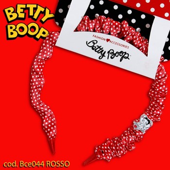Betty Boop cerchietto cod. BCE044 rosso. Prezzo al pubblico € 9,00