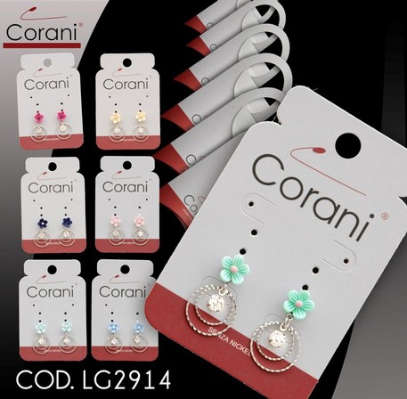 Ingrosso bigiotteria Corani cod. LG2914. Prezzo al pubblico per singolo paio € 4,50