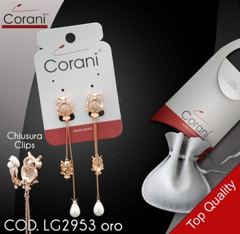 Ingrosso bigiotteria Corani cod. LG2953 oro. Prezzo al pubblico per singolo paio € 19,00