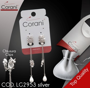 Ingrosso bigiotteria Ingrosso bigiotteria Corani cod. LG2953 silver. Prezzo al pubblico per singolo paio € 19,00