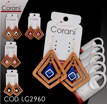 Ingrosso bigiotteria Corani cod. LG2960. Prezzo al pubblico per singolo paio € 5,00