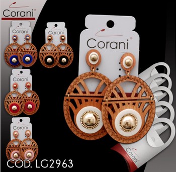 Ingrosso bigiotteria Corani cod. LG2963. Prezzo al pubblico per singolo paio € 5,00