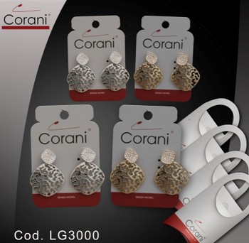 Ingrosso bigiotteria Corani cod. LG3000. Prezzo al pubblico per singolo paio € 4,50