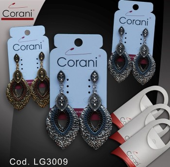 Ingrosso bigiotteria Corani cod. LG3009. Prezzo al pubblico per singolo paio € 4,50