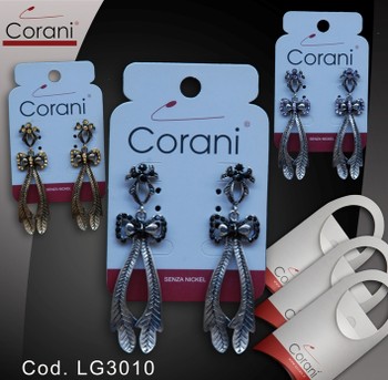 Ingrosso bigiotteria Corani cod. LG3010. Prezzo al pubblico per singolo paio € 4,50