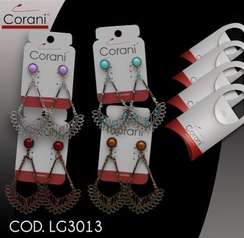 Ingrosso bigiotteria Corani cod. LG3013. Prezzo al pubblico per singolo paio € 4,50