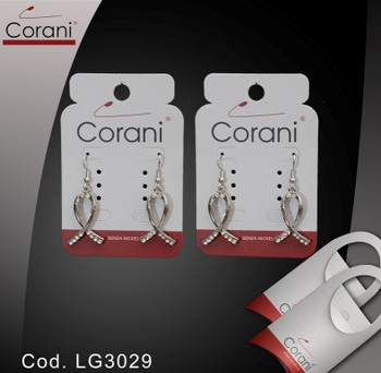 Ingrosso bigiotteria Corani cod. LG3029. Prezzo al pubblico per singolo paio € 6,00
