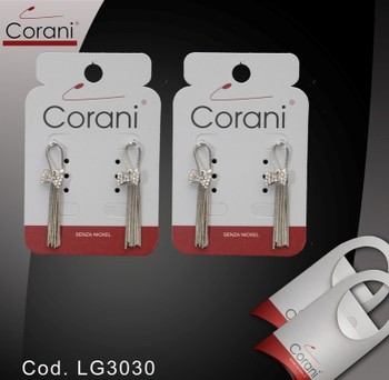Ingrosso bigiotteria Corani cod. LG3030. Prezzo al pubblico per singolo paio € 6,00