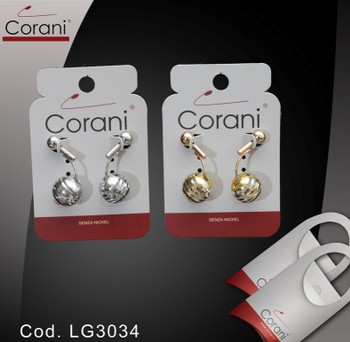 Ingrosso bigiotteria Corani cod. LG3034. Prezzo al pubblico per singolo paio € 6,80