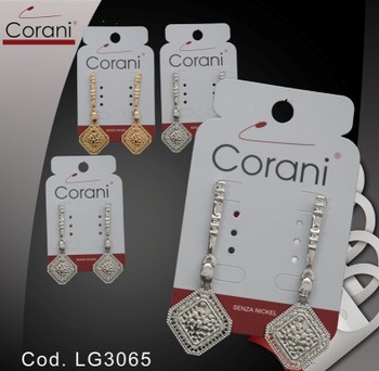 Ingrosso bigiotteria Corani cod. LG3065. Prezzo al pubblico per singolo paio € 4,50