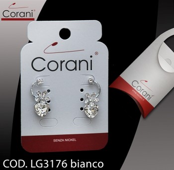 Ingrosso bigiotteria Corani cod. LG3176 bianco. Prezzo al pubblico € 4,50