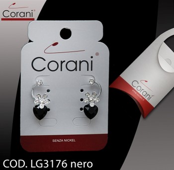 Ingrosso bigiotteria Corani cod. LG3176 nero. Prezzo al pubblico € 4,50