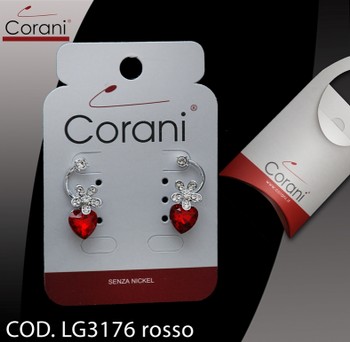Ingrosso bigiotteria Corani cod. LG3176 rosso. Prezzo al pubblico € 4,50