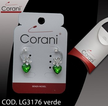 Ingrosso bigiotteria Corani cod. LG3176 verde. Prezzo al pubblico € 4,50