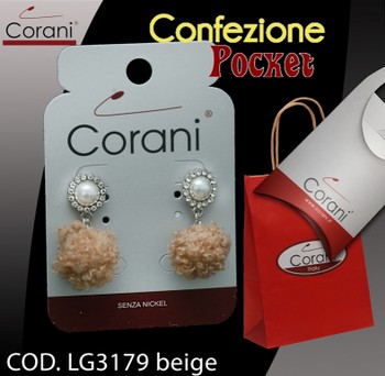 Ingrosso bigiotteria Corani cod. LG3179 beige. Prezzo al pubblico € 4,50