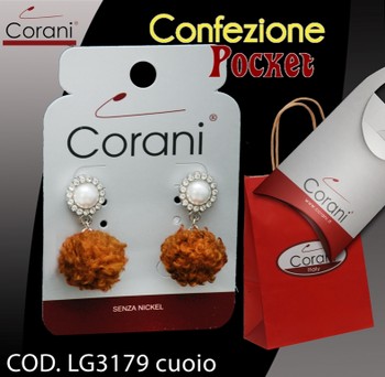 Ingrosso bigiotteria Corani cod. LG3179 cuoio. Prezzo al pubblico € 4,50