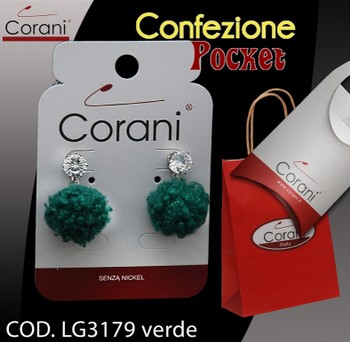 Ingrosso bigiotteria Corani cod. LG3179 verde. Prezzo al pubblico € 4,50