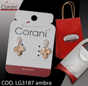Ingrosso bigiotteria Corani cod. LG3187 ambra. Prezzo al pubblico € 4,50