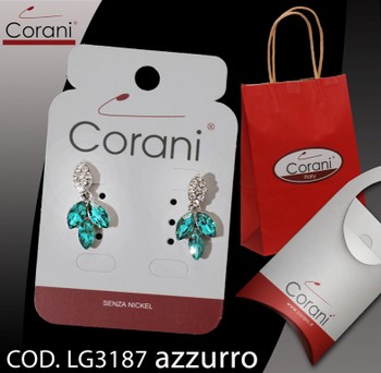 Ingrosso bigiotteria Corani cod. LG3187 azzurro. Prezzo al pubblico € 4,50