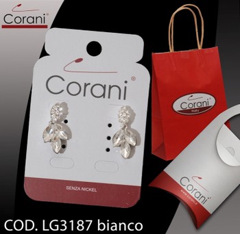 Ingrosso bigiotteria Corani cod. LG3187 bianco. Prezzo al pubblico € 4,50