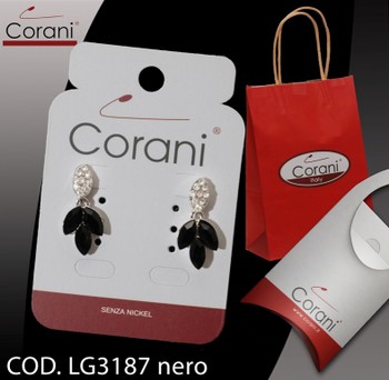 Ingrosso bigiotteria Corani cod. LG3187 nero. Prezzo al pubblico € 4,50