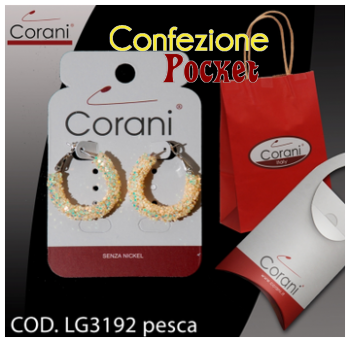 Ingrosso bigiotteria Corani cod. LG3192  pesca. Prezzo al pubblico € 4,50