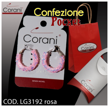 Ingrosso bigiotteria Corani cod. LG3192  rosa. Prezzo al pubblico € 4,50