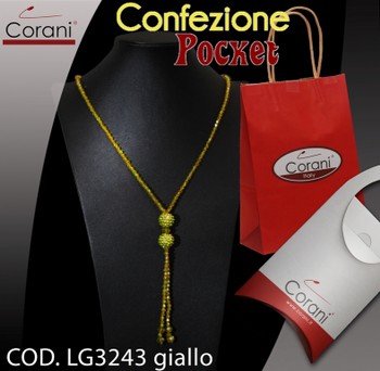 Collana CORANI cod. LG3243 giallo. Prezzo al pubblico € 11,00