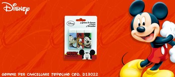 Topolino set gomme - D13022 - 3pz. Prezzo al pubblico per singola confezione € 1,75