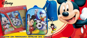 Topolino e Paperino zaino e portachiavi - D85167. Prezzo al pubblico € 21,40